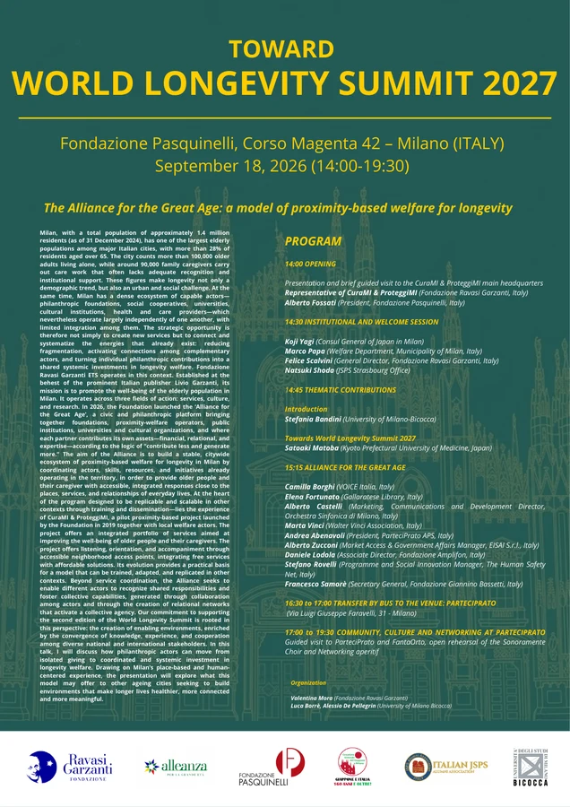 Programme poster for Milan, September 18, 2026